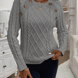 Poppy - Button Knit Sweater