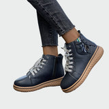 Adelaide - Low-Cut Orthopaedic Faux Leather Boots