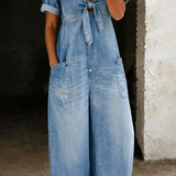 Matilda - Short Sleeve V-Neck Jumpsuit