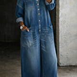 Charlotte - Off-Shoulder Denim Jumpsuit