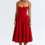 Kelsey - Structured Corset Midi Dress