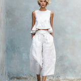 Two-Piece Women's Set with Ruffled Hem