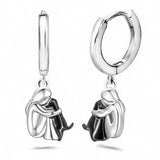 Ruby - Dog Hug Round Clasp Earrings